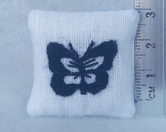 1:12 scale Hand embroidered miniature- Dollhouse cotton miniatures pillow / Throw Cushion - Brand new