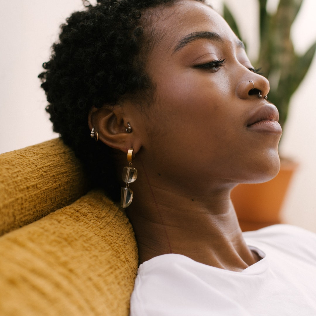 Faceted Smoky Quartz Earrings - Etsy