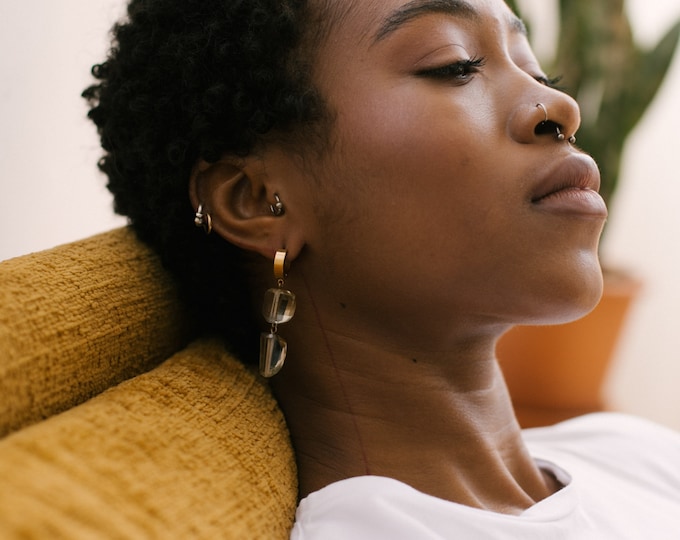 Faceted Smoky Quartz Earrings