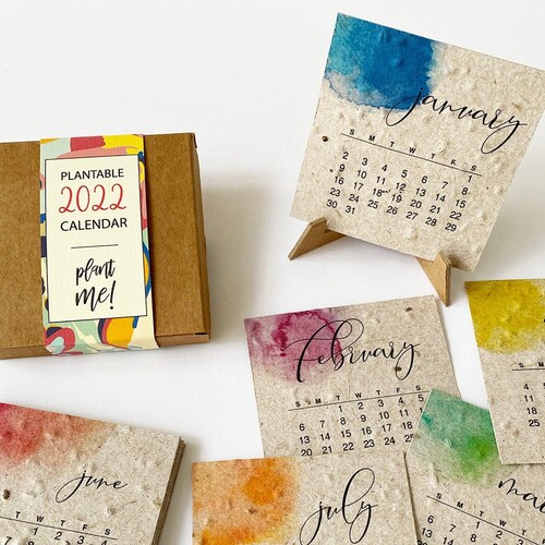 Plantable 2023 Calendar Seed Paper Handmade Recycled Etsy