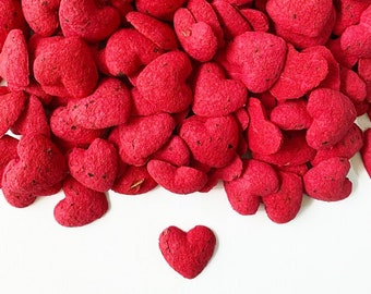 Heart shaped seed bomb pack of 10 with wildflower mix