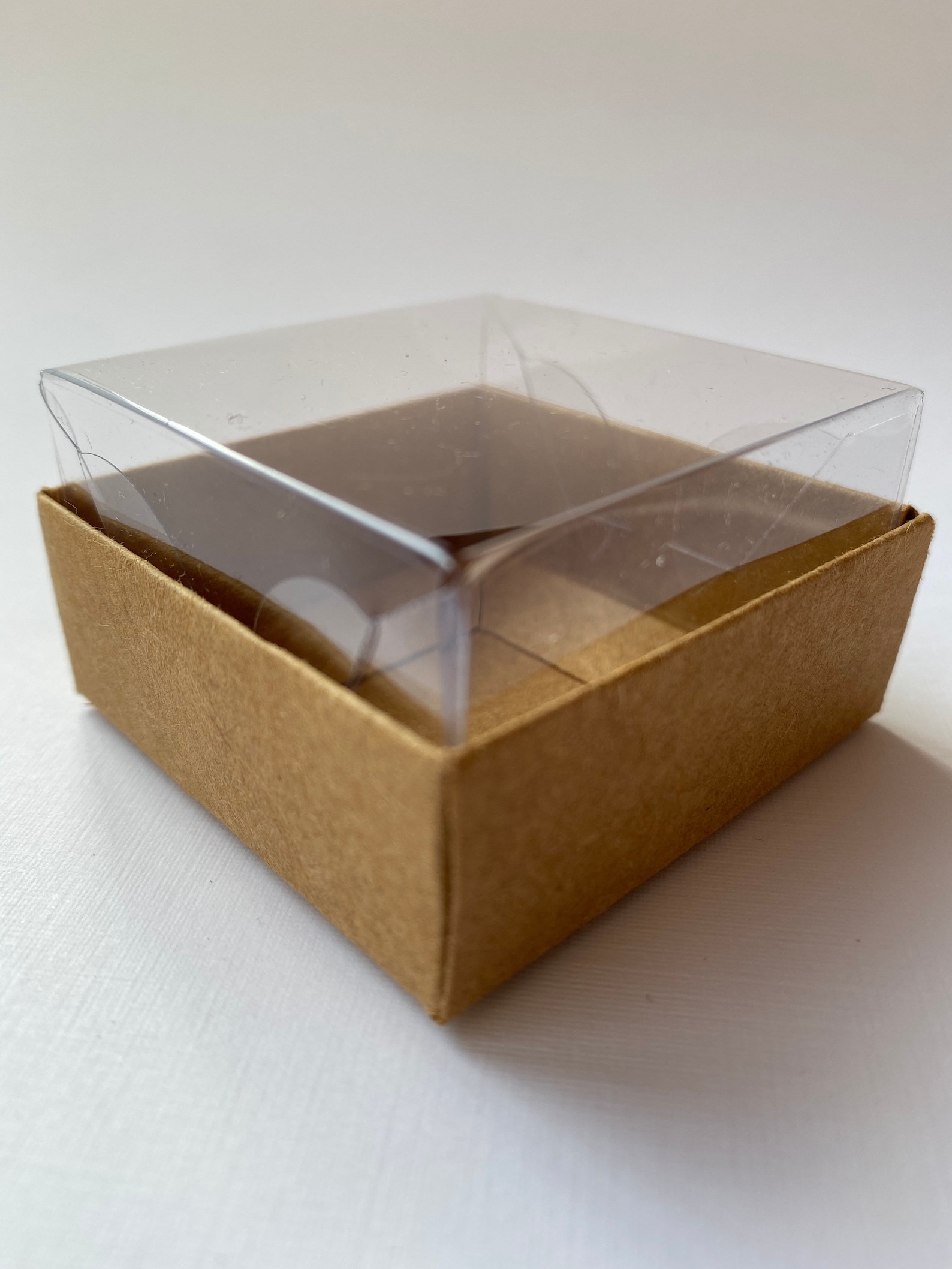 Set of 216 Kraft Box With Clear Transparent Acetate Lid Etsy