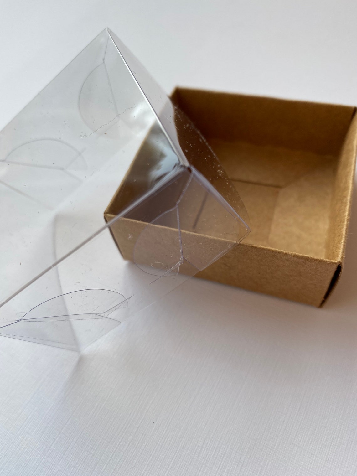 Set of 216 Kraft Box With Clear Transparent Acetate Lid Etsy