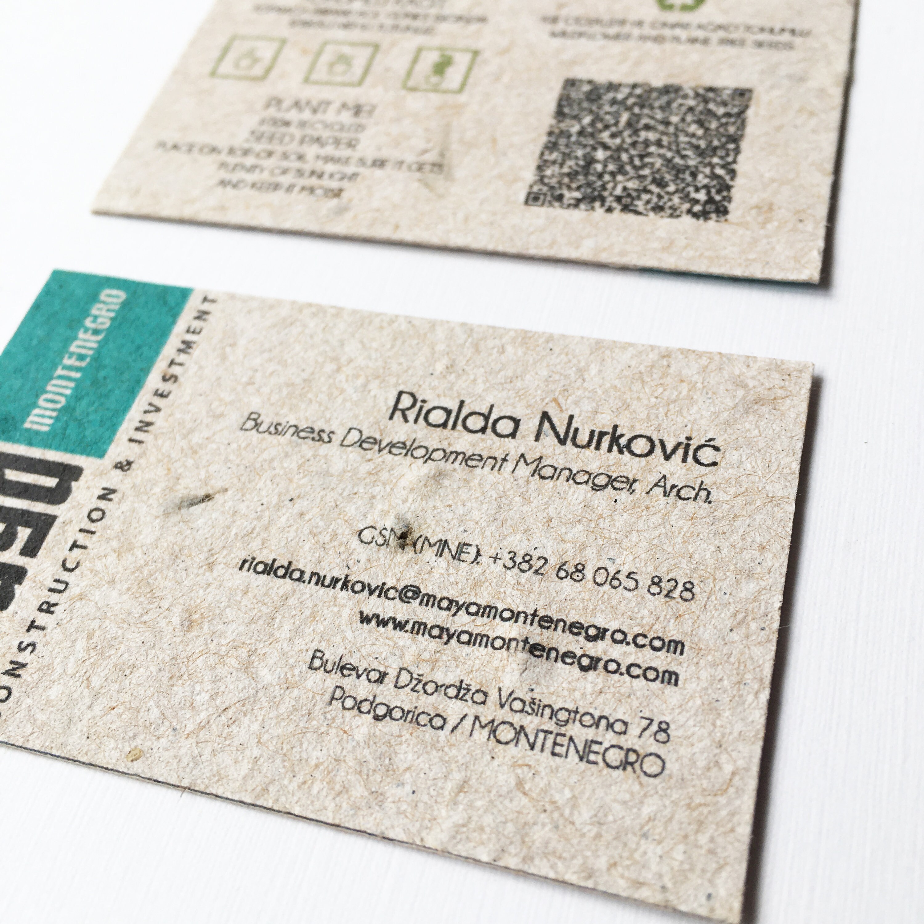 Seed Paper Plantable Business Card 100 Pack Printed in Full Etsy