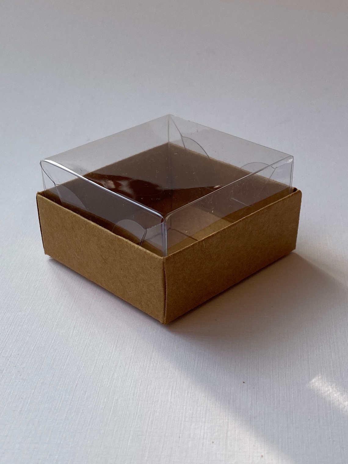 Set of 216 Kraft Box With Clear Transparent Acetate Lid Etsy