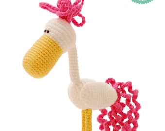 Crochet Pattern - Flamingo Bird Amigurumi Pattern