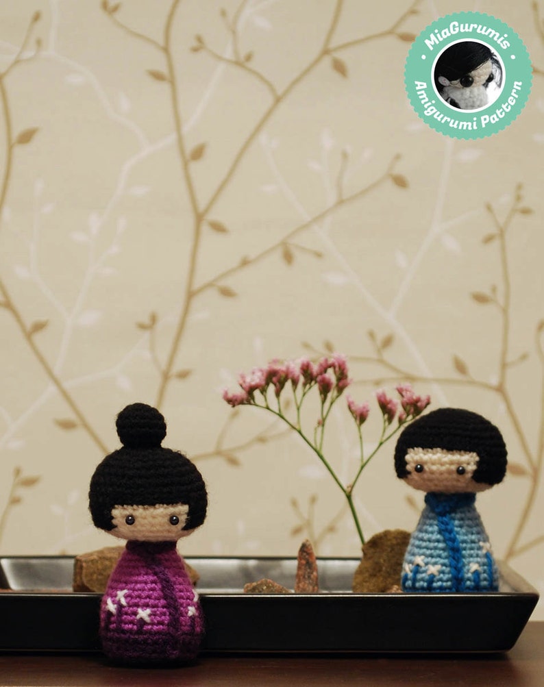 Easy Amigurumi Pattern Kokeshi Doll, Crochet Pattern, Japanese Doll image 4
