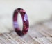 Ruby inspired resin faceted ring with copper flakes, hypoallergenic ring, Ruby Color Epoxy Resin ring 