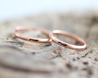 Copper ring band with Infinity, hand stamped ring, 7th anniversary gift, jewelry sustainable gift men women