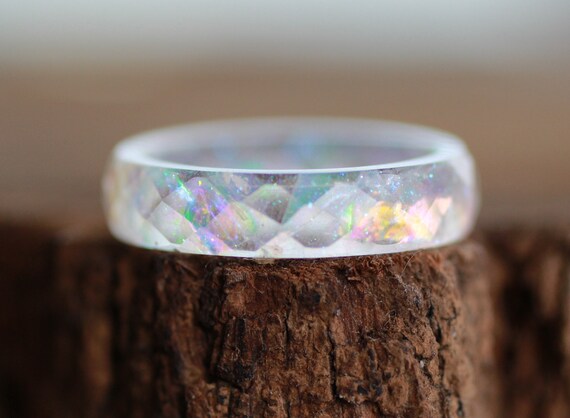 Rainbow cheap resin ring
