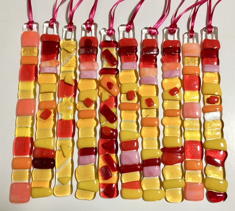 Fused Glass Art Fused Glass Sun Catchers Hanging Decoration Etsy