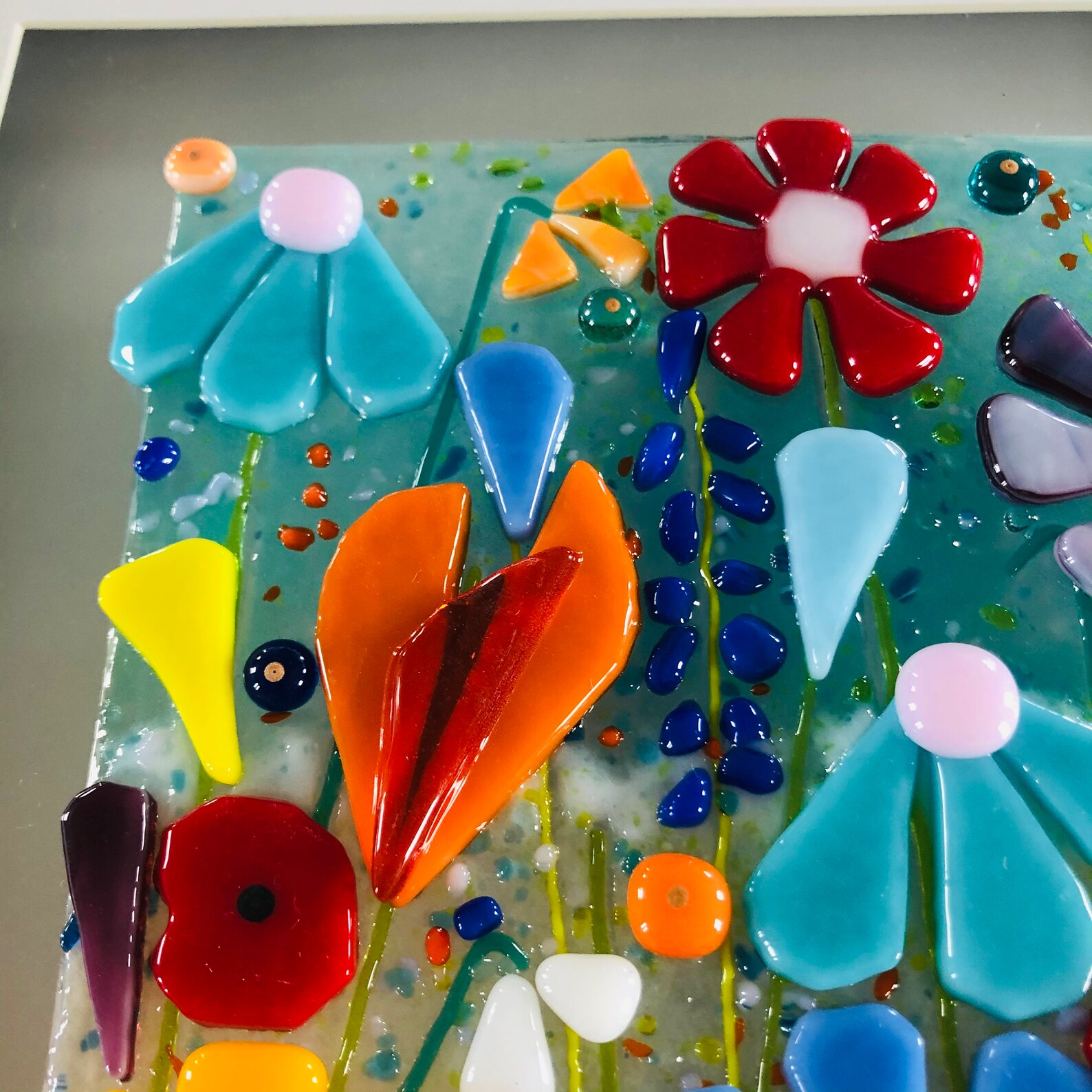 Fused Glass Flowers Art Fused Glass Cornish Fused Glass Etsy