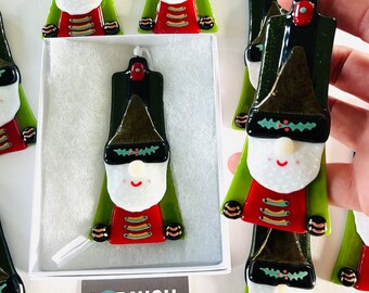 Fused Glass Nut cracker, Toy solider Christmas decoration, Christmas tree decoration, Christmas decor, Cornish fused glass