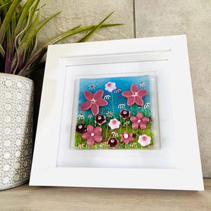 Beautiful floral fused glass art - Fused Glass, Cornish Fused Glass, Fused Glass Cornwall