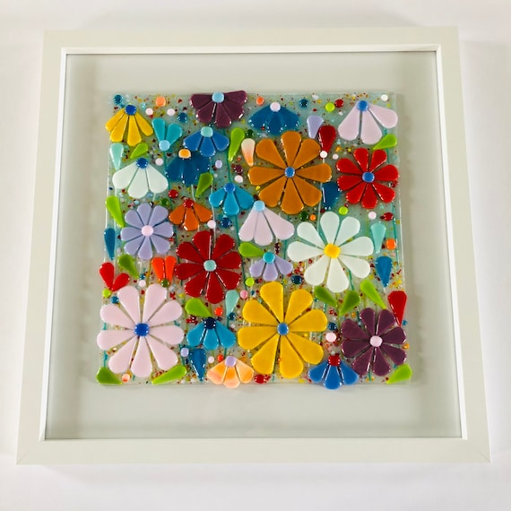 Fused Glass Flowers Art Fused glass Fused Glass Cornwall Cornish fused
