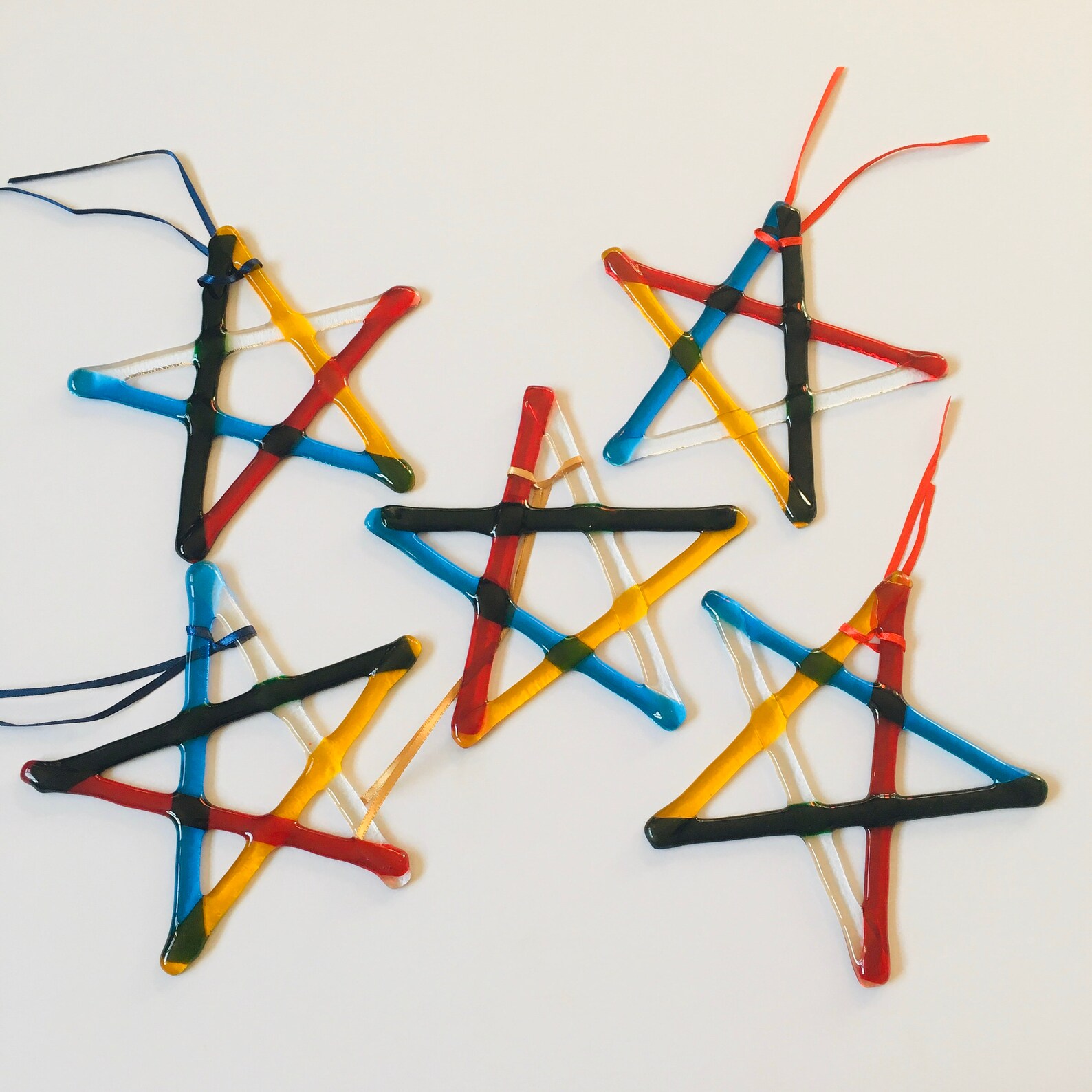 Fused Glass Fused Glass Star Decoration Fused Glass Etsy