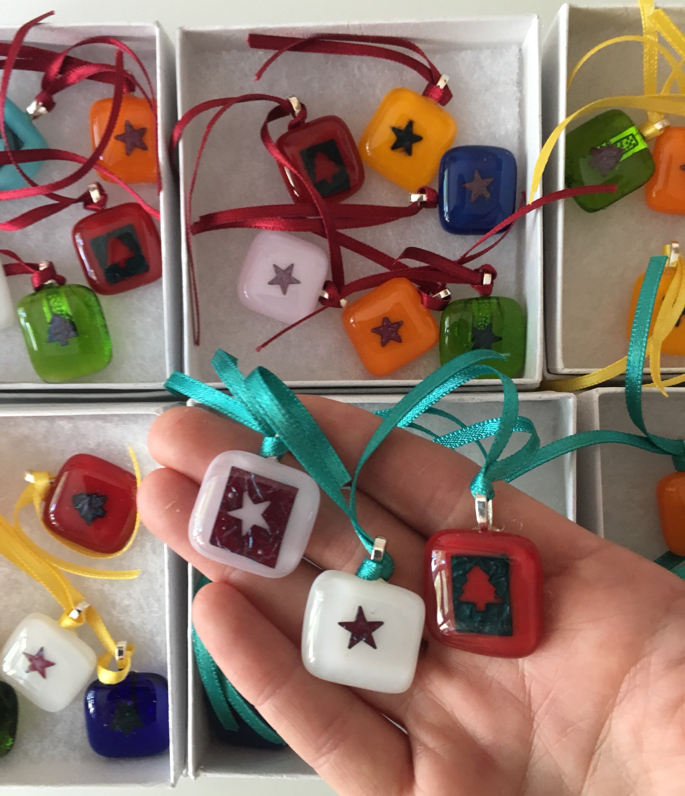 Fused Glass Christmas Decorations Christmas Tree decoration Etsy