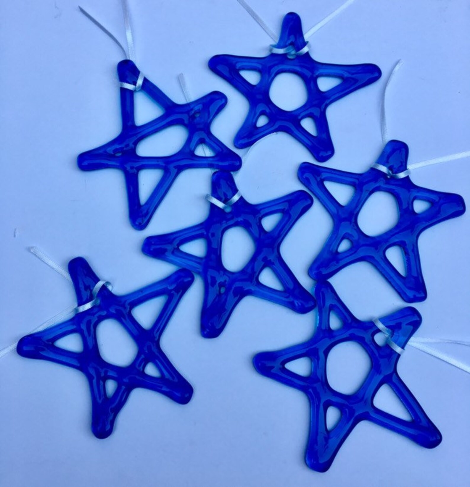 Fused Glass Fused Glass Christmas Decoration Star Etsy UK