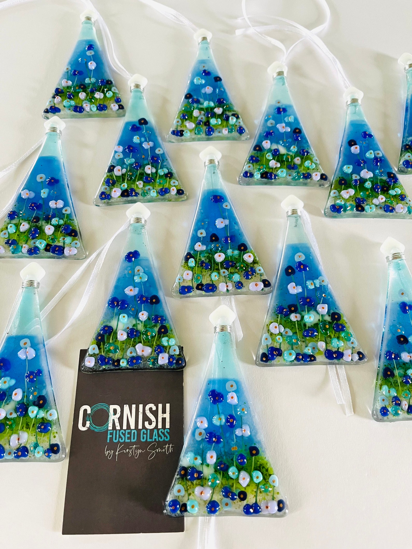 Fused Glass Cornish Christmas Tree Decoration, Tree Decoration ...
