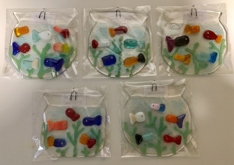 Fused glass Fused glass fish wall art sun catchers fused Etsy