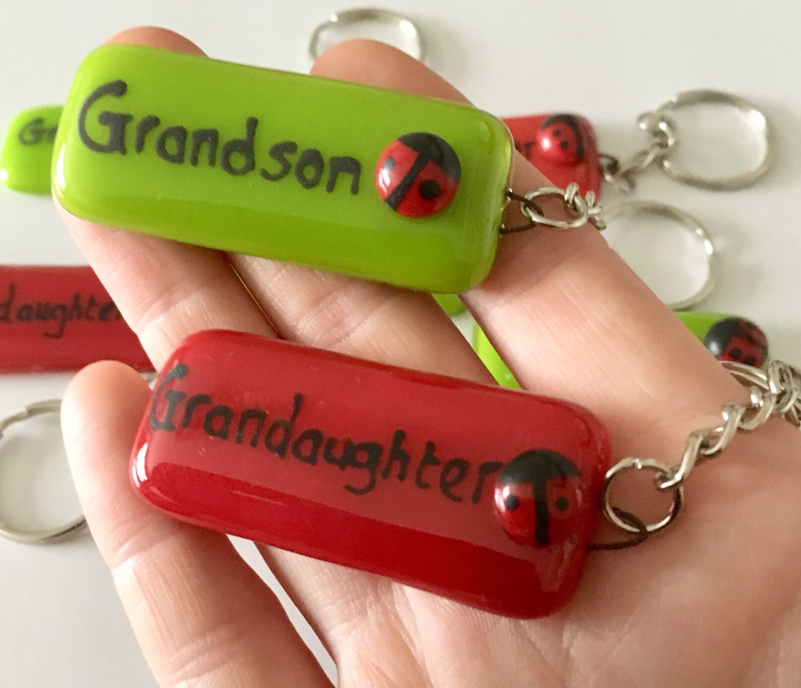 Fused Glass Fused Glass Keyrings Cornish Fused Glass Etsy