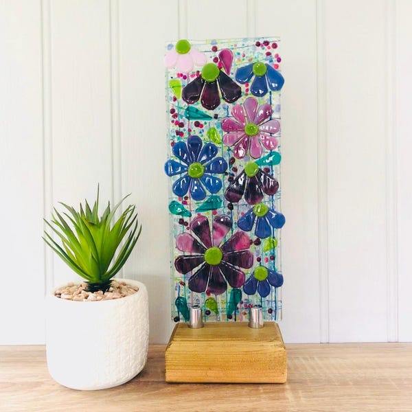 Fused Glass Flowers Art - Fused glass, Cornish fused glass, Fused Glass Cornwall
