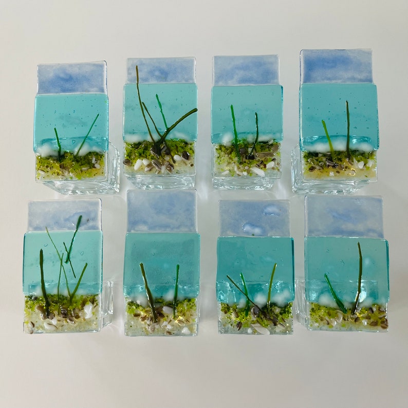 Fused Glass Cornish Coast Candle Holder Fused Glass Cornwall Etsy