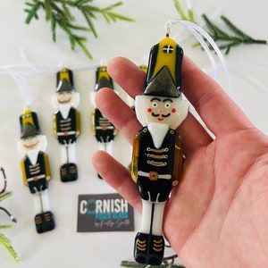 Fused Glass Nut cracker, Toy solider Christmas decoration, Christmas tree decoration, Christmas decor, Cornish fused glass image 3