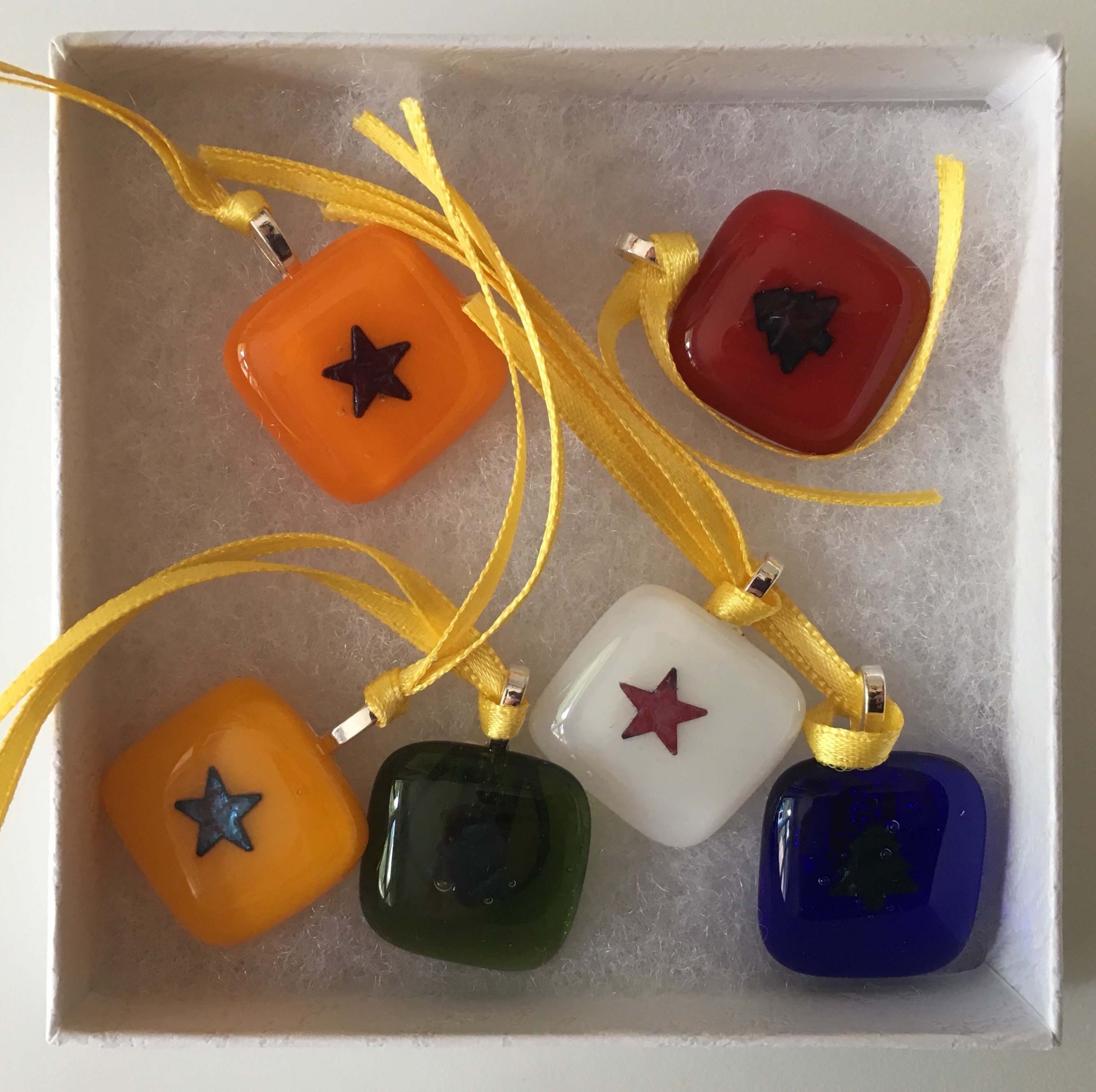 Fused Glass Christmas Decorations Christmas Tree decoration | Etsy