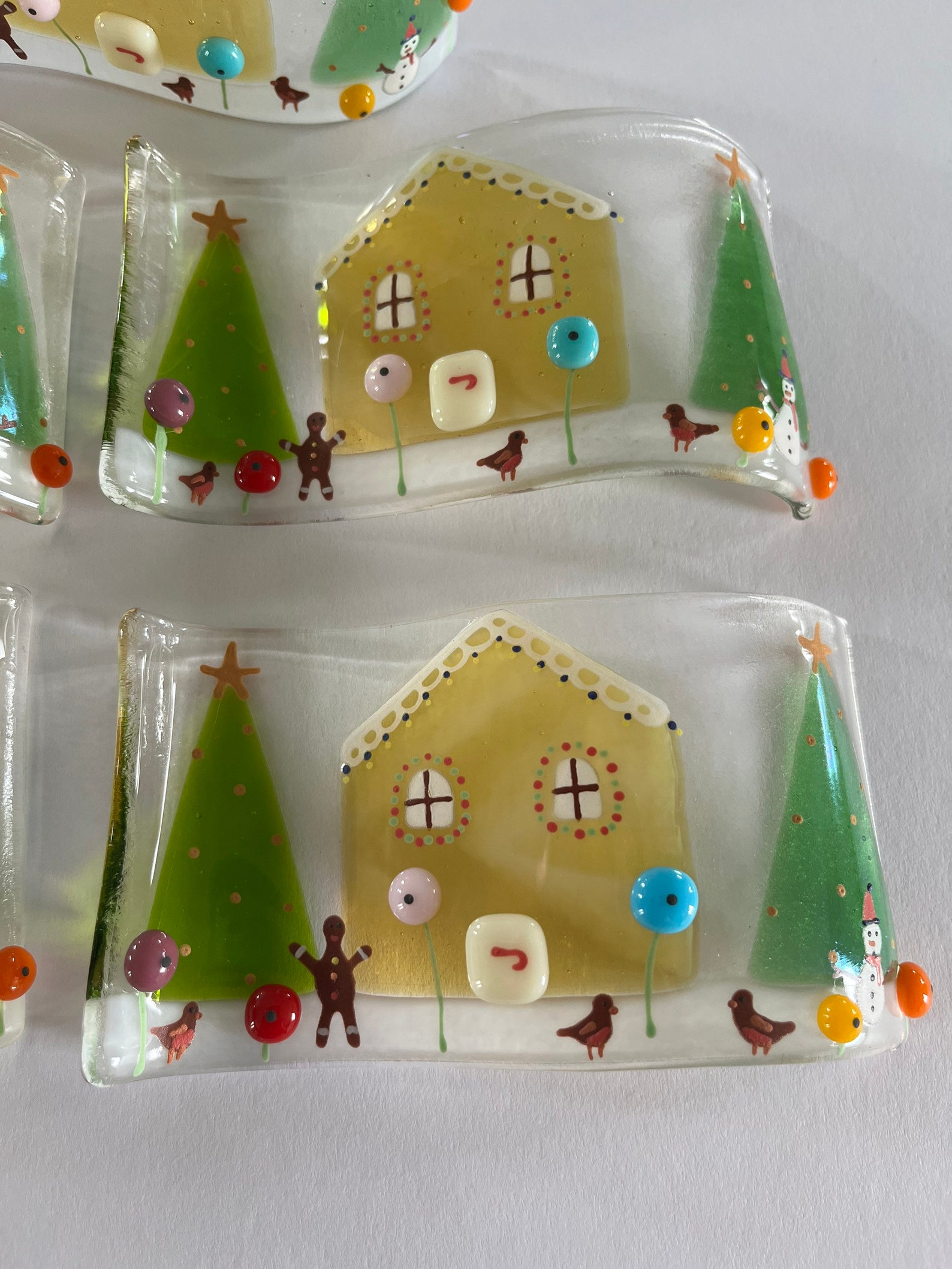 Fused Glass Gingerbread House Christmas Decoration Fused Etsy UK
