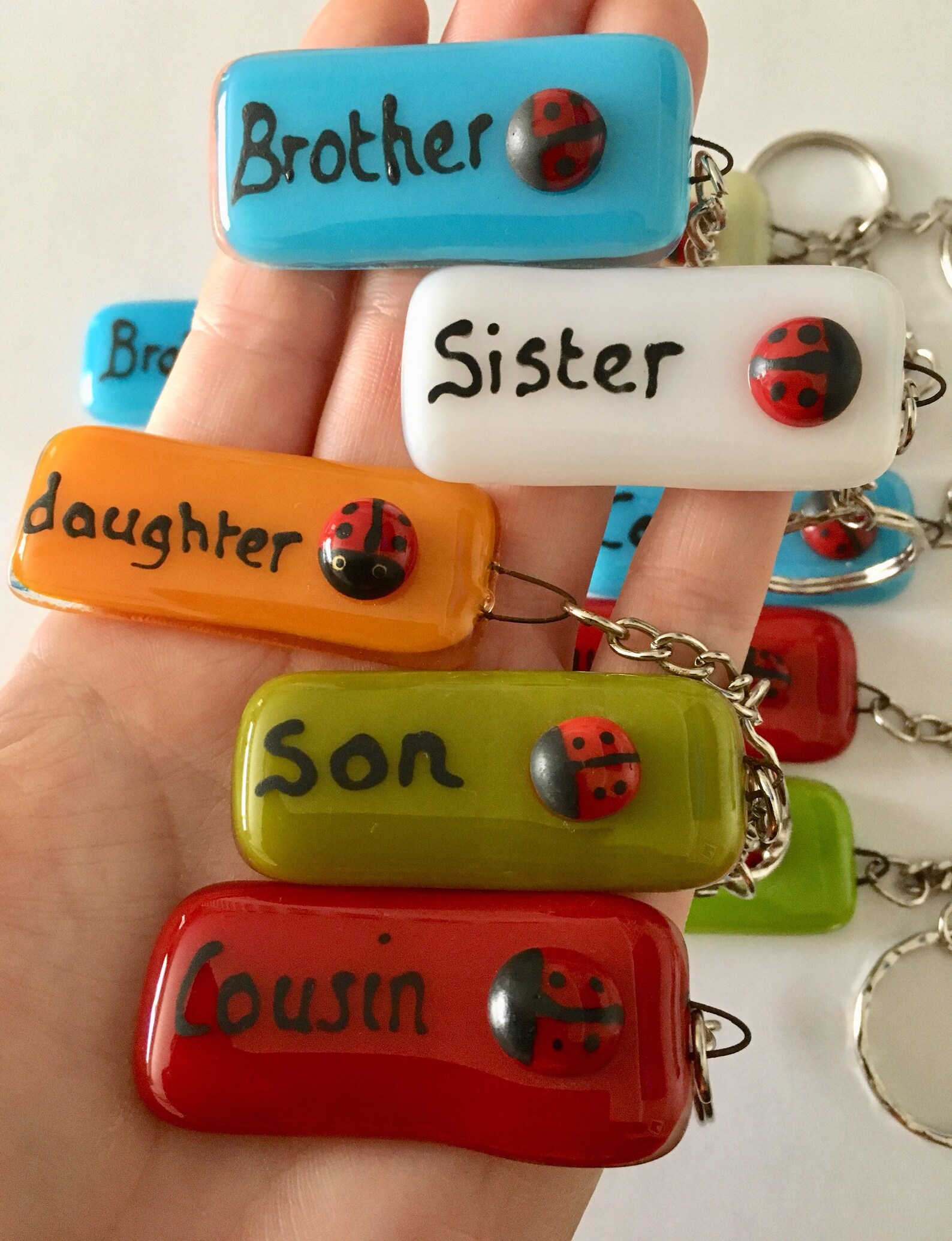 Fused Glass Fused Glass Keyrings Cornish Fused Glass Etsy