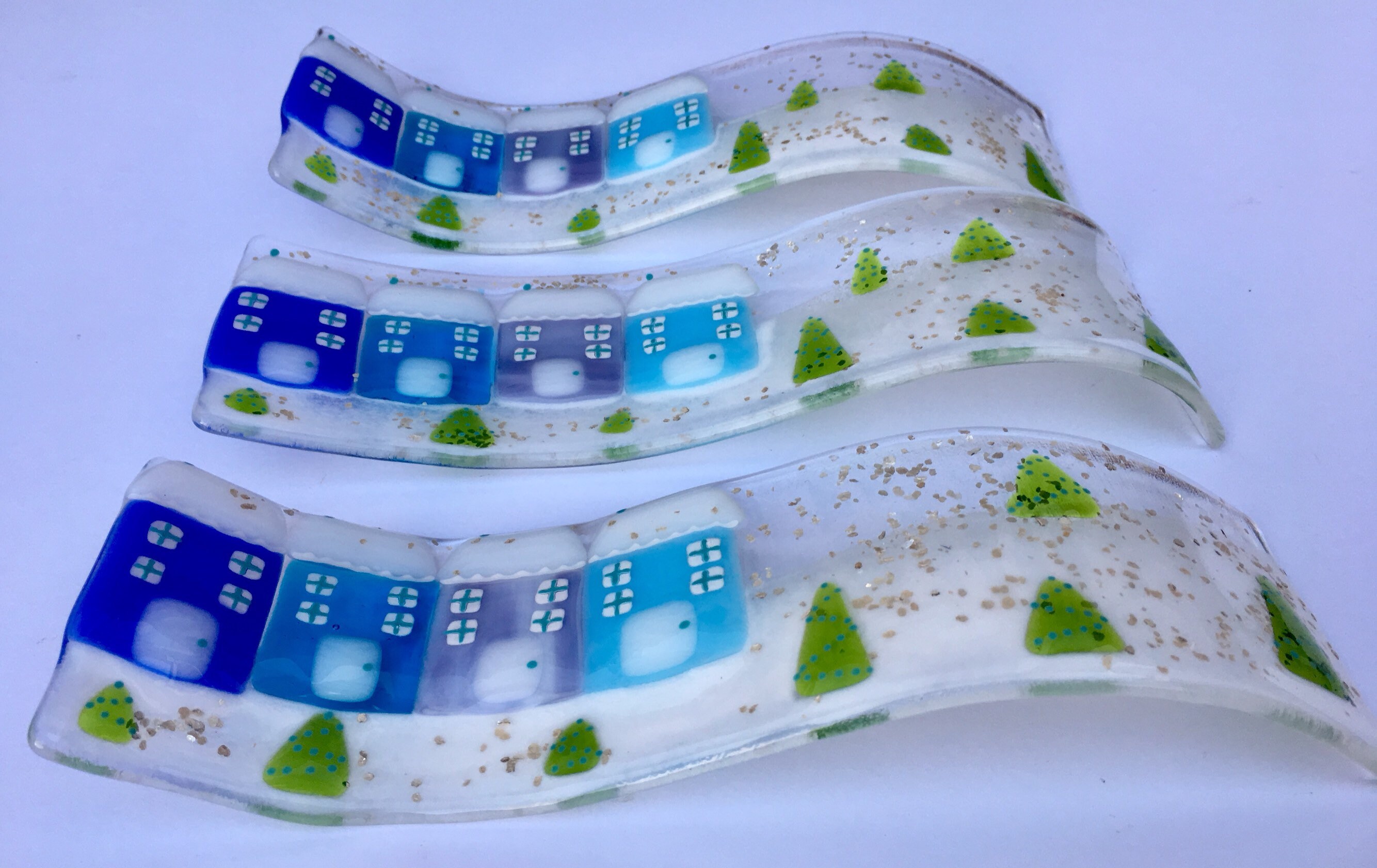 Fused Glass Christmas decoration Christmas decorations home Etsy