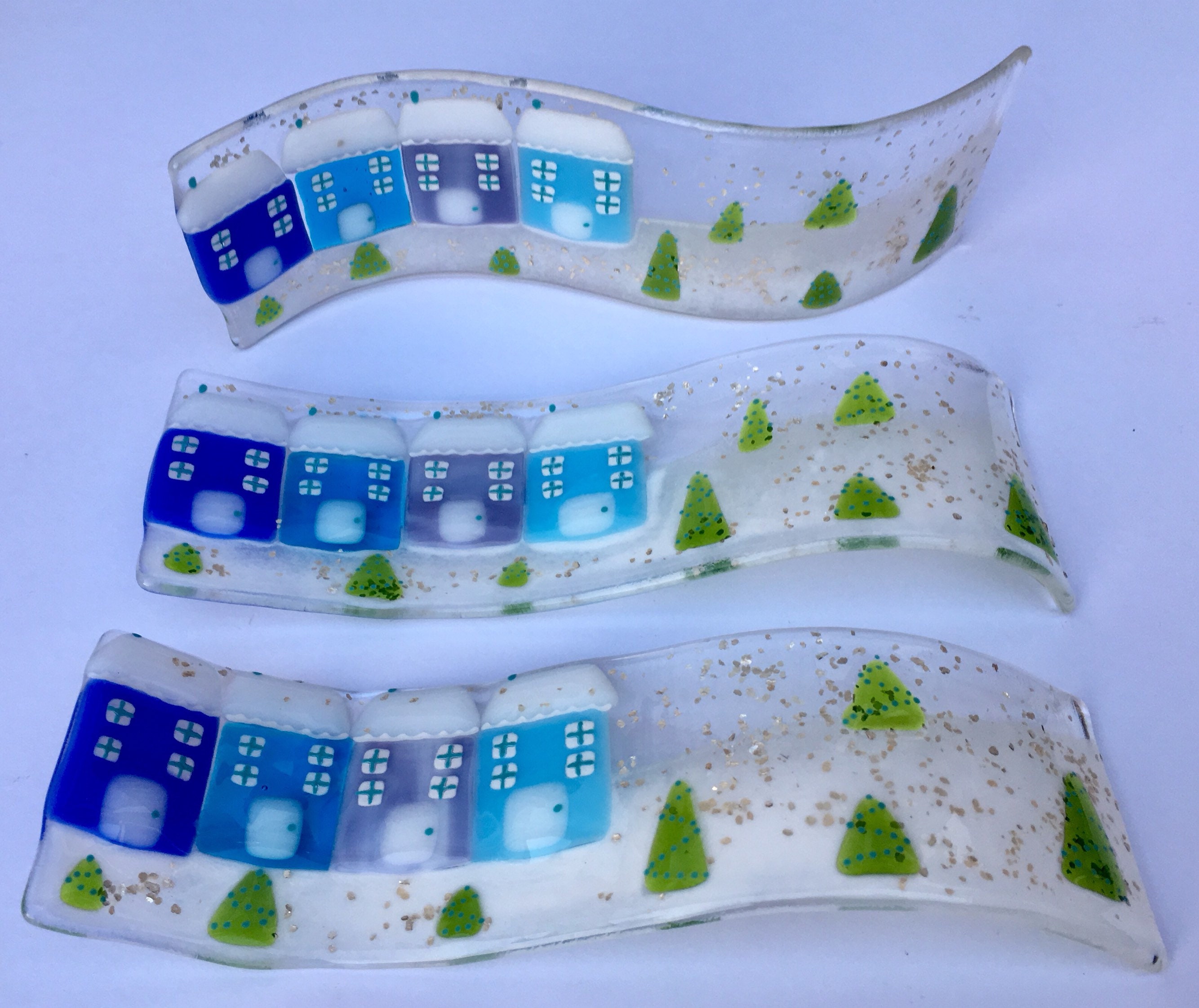 Fused Glass Christmas decoration Christmas decorations home Etsy