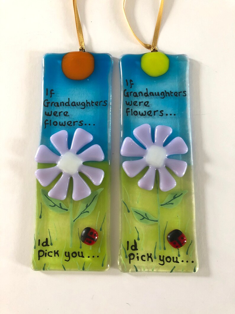 Fused glass fused glass art granddaughter gifts if Etsy