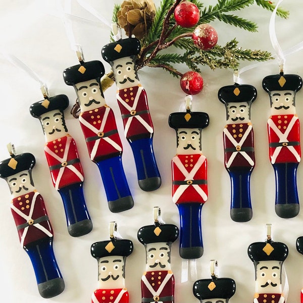 Glass Christmas Nutcracker Etsy UK