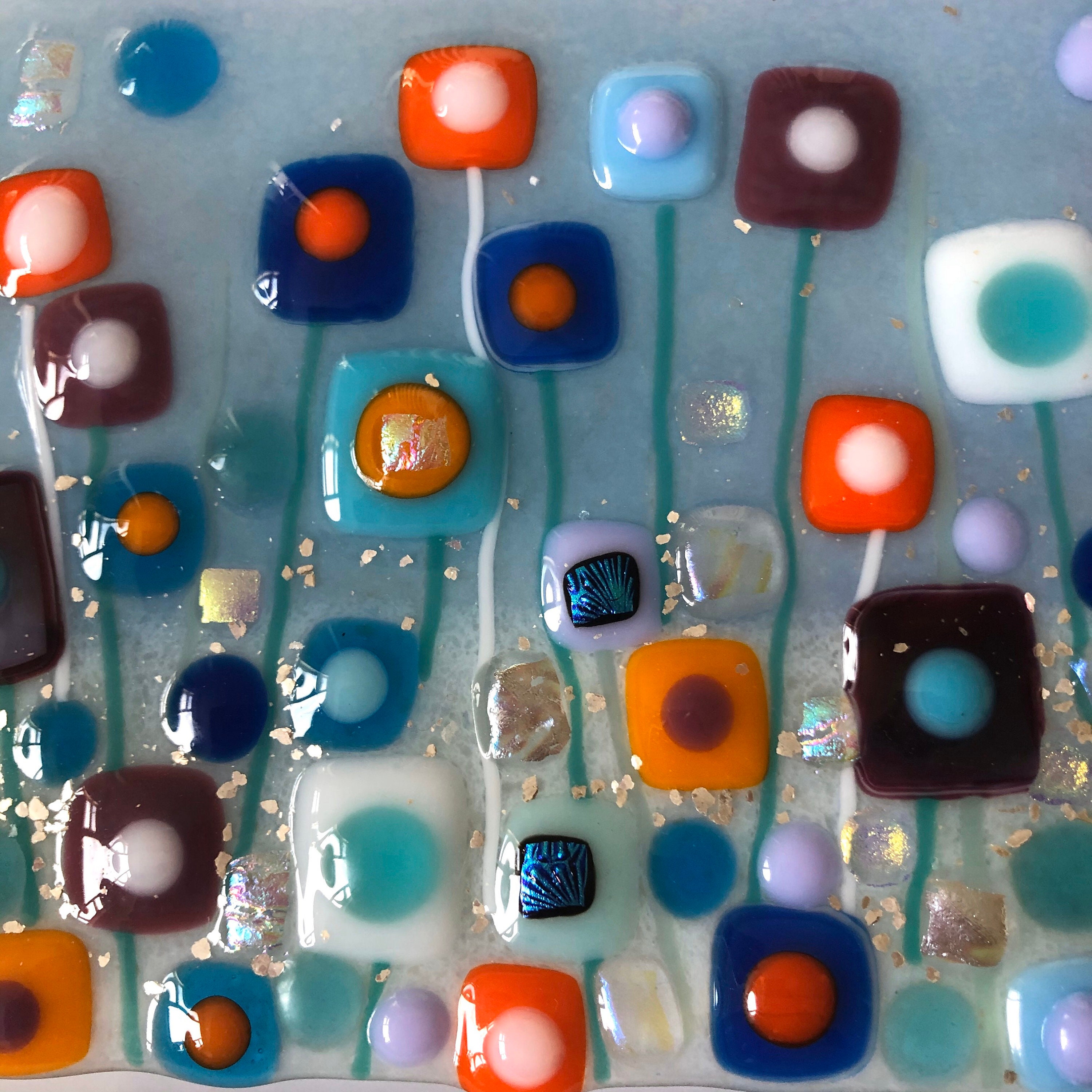 Fused Glass Flowers Art Fused glass Cornish fused glass Etsy