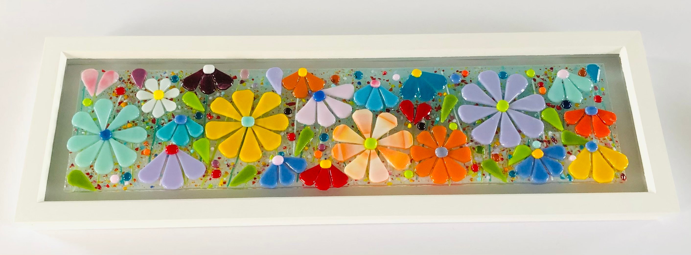 Fused Glass Fused Glass Art Fused Glass Wall Art Floral Etsy UK