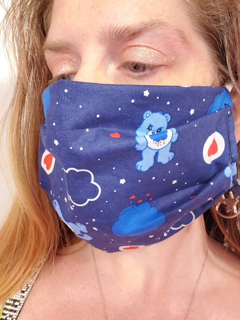 Grumpy care Bear blue mask adult child Etsy