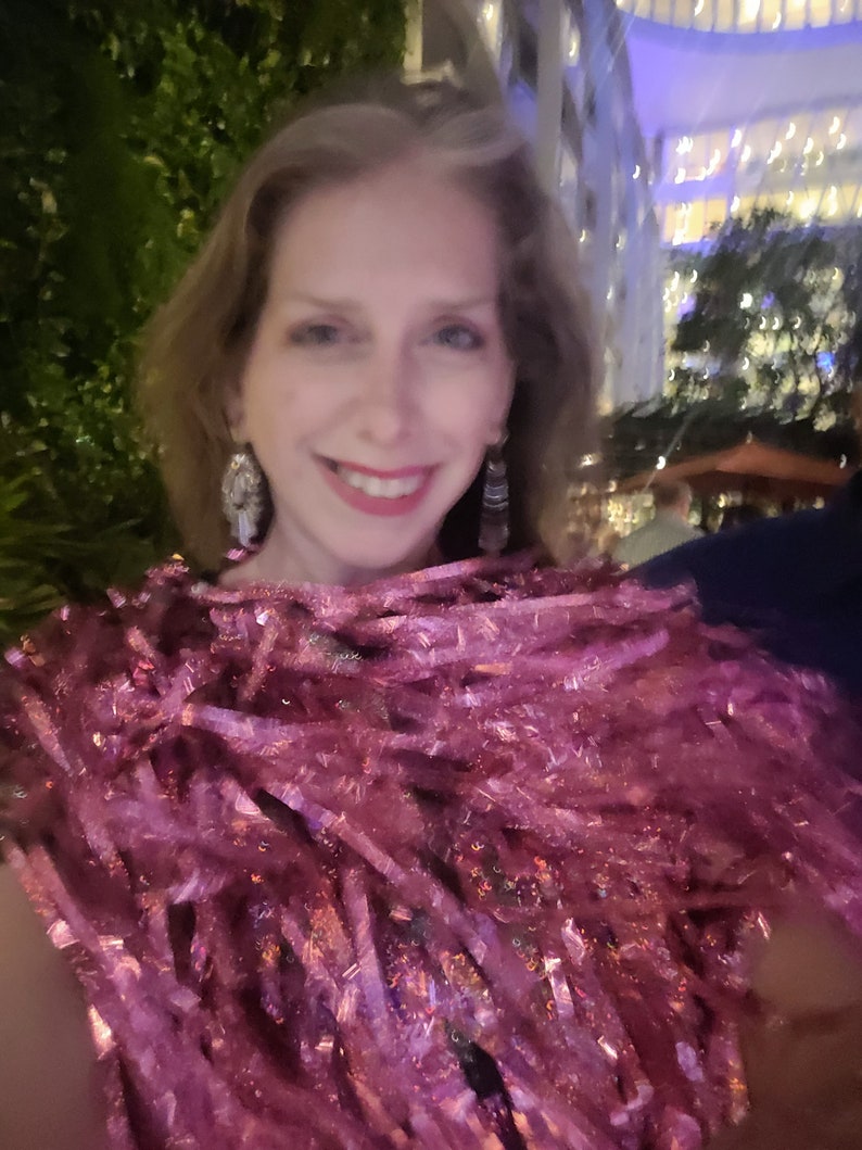 Barbie Tinsel Fringe Jacket Pink Cosplay Rave Festival Etsy