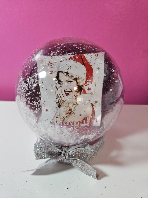 Taylor Swift Custom Snowglobe Holiday Gift Swifties Happy Swiftmas