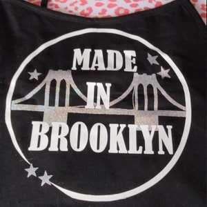Made in Brooklyn NYC T-Shirt Glitzer Brücke lokale Liebe