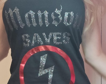 Camiseta Manson salva a ROCK STAR Música metal Gótica