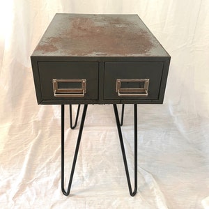 Steelmaster Drawer Cabinet Sidetable / Nightstand with Hairpin Legs