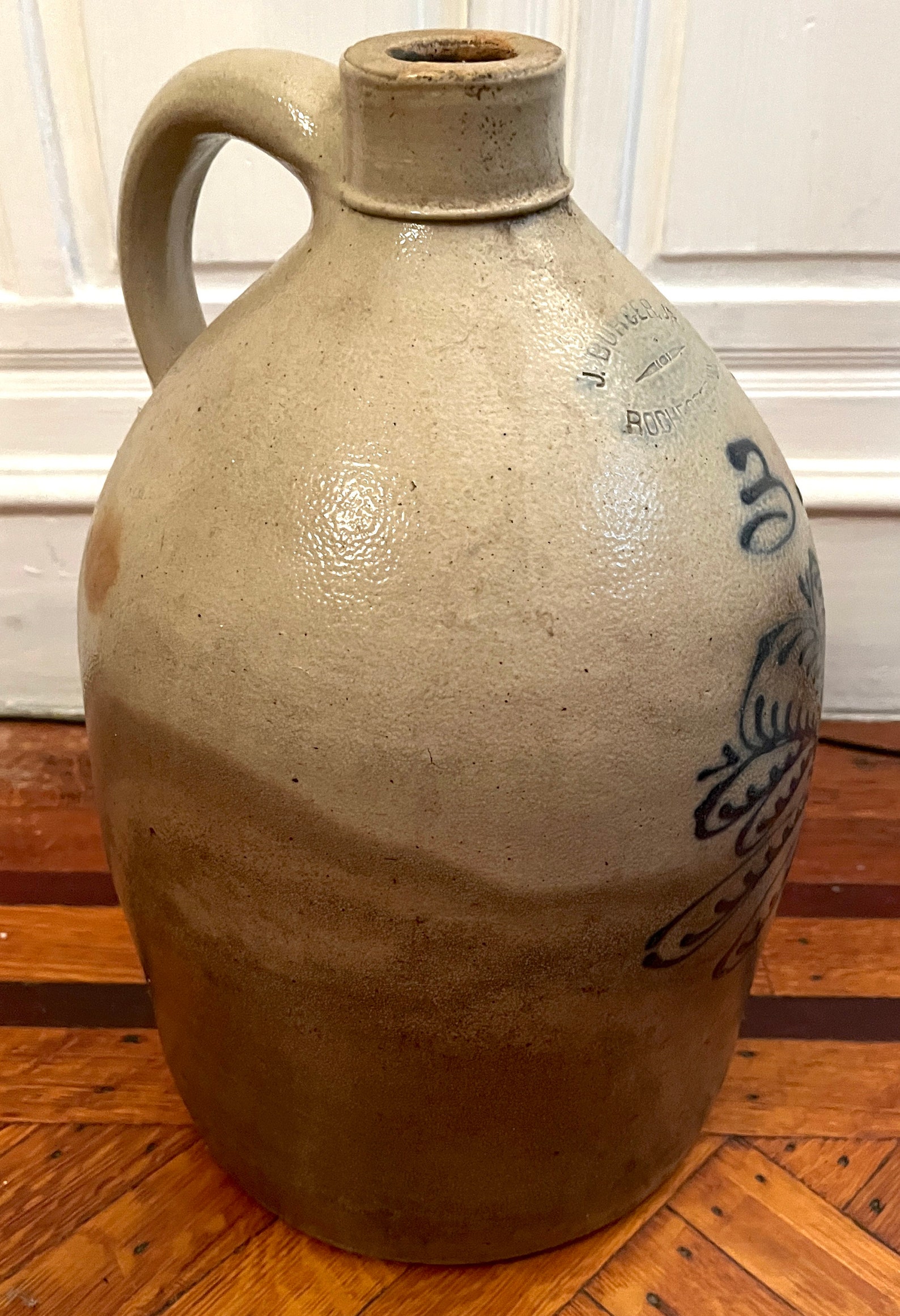 Antique Burger & Co Stoneware 3 Gallon Jug With Cobalt Markings Etsy