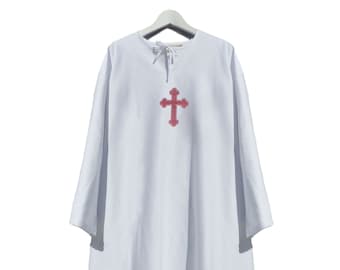 Taufkleid/Taufkleid für Erwachsene mit kybernetischem Kreuz