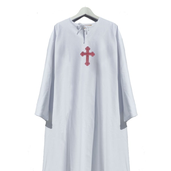 Baptism/Christening Robe for Adults with Orthodox Cross