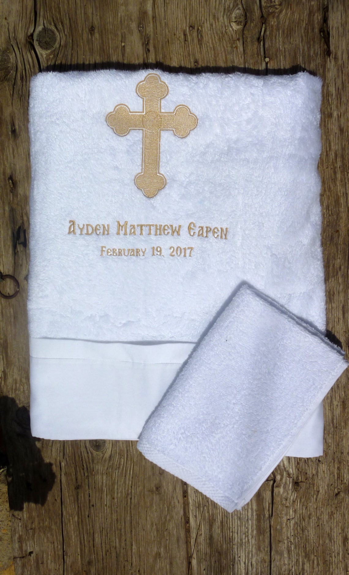 Baptism/christening Towels Personalized With Name and Orthodox Etsy