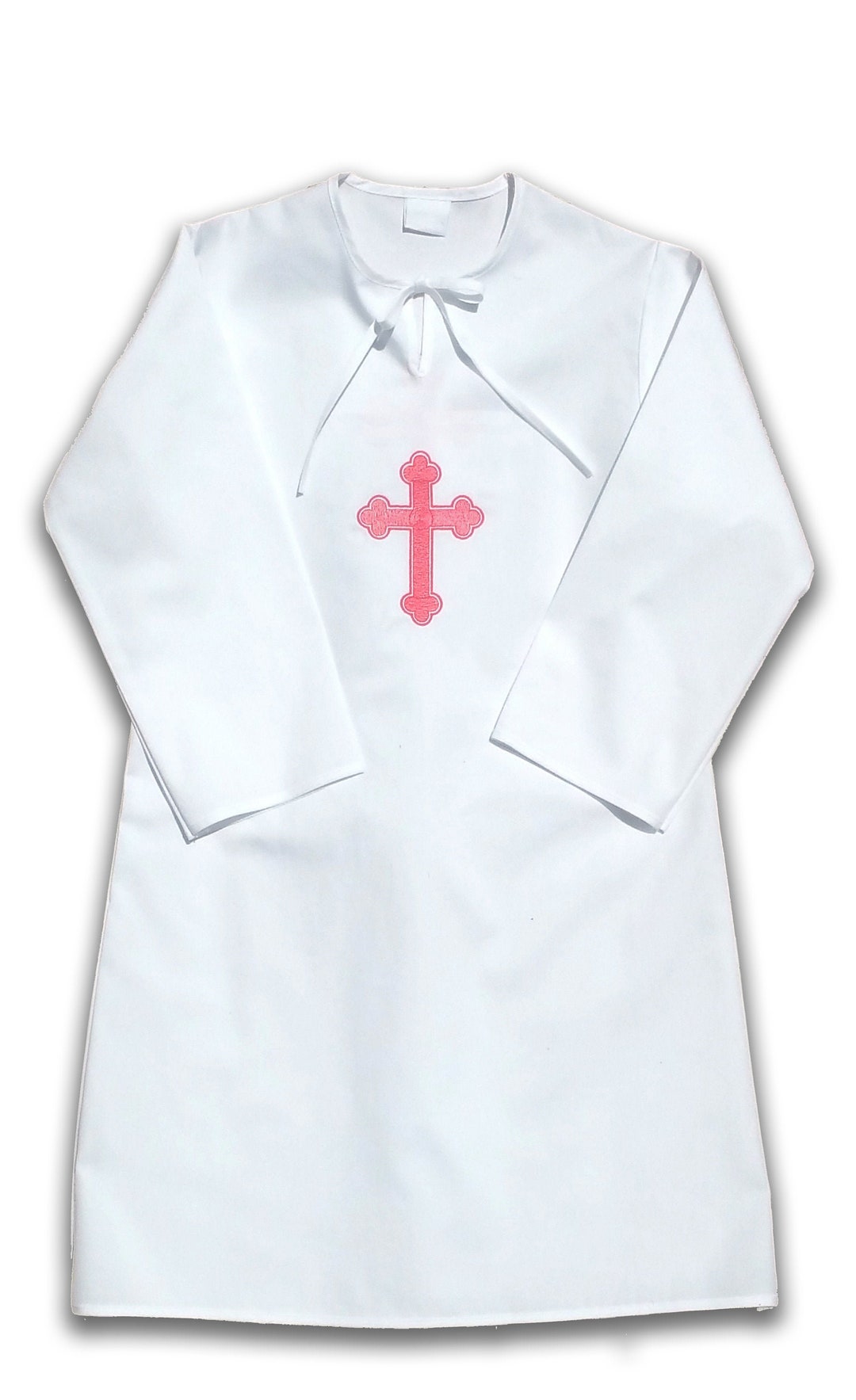 Baptism/christening Robe for Children With Orthodox Cross Etsy