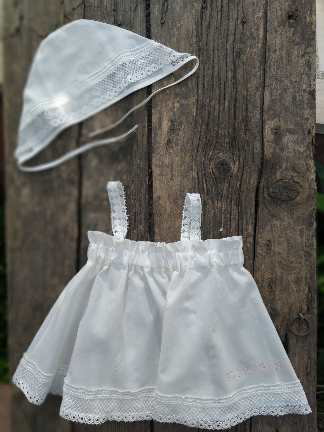 Baptism/christening Personalized Undergarments With Elastic Etsy