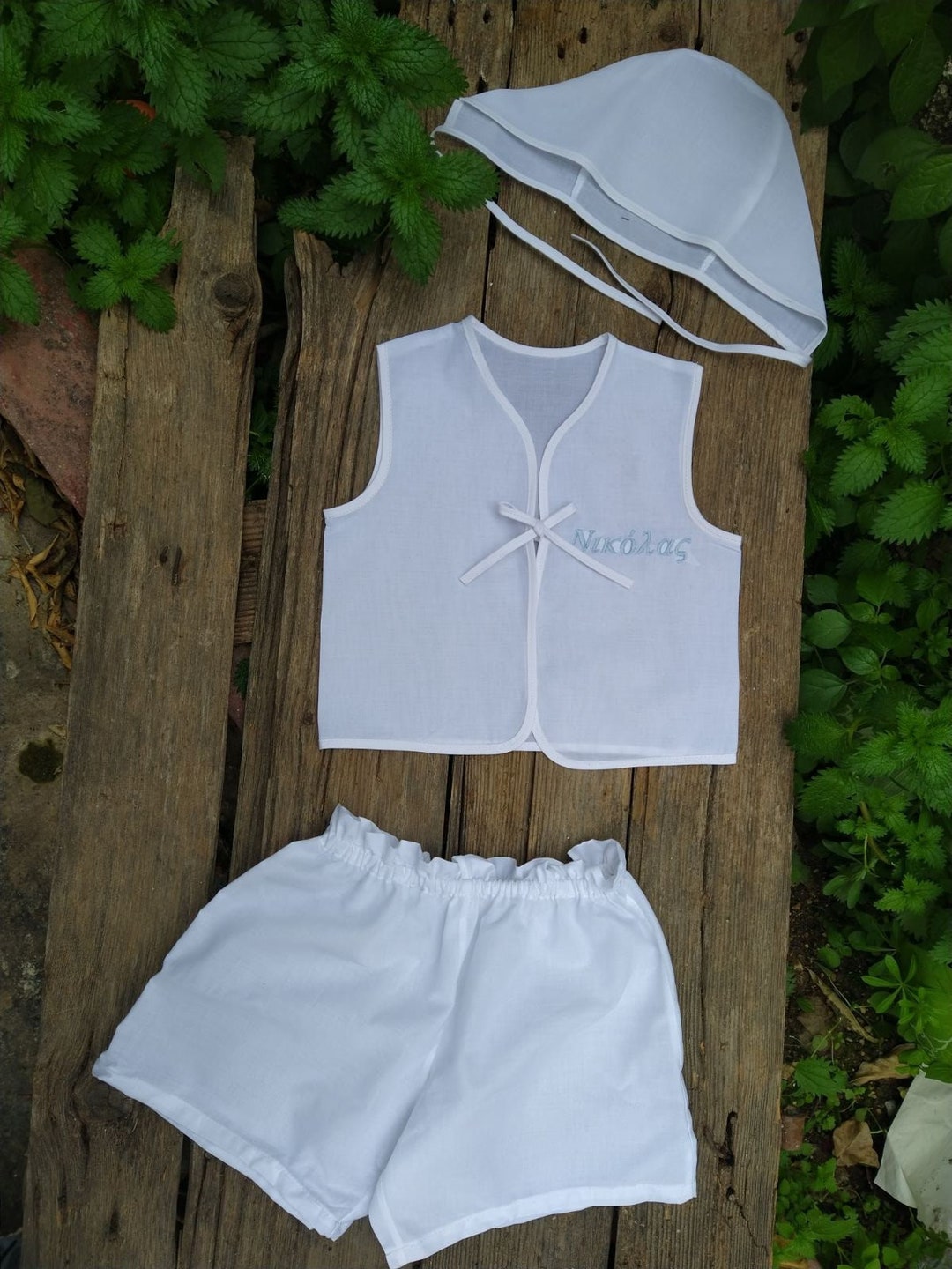 Baptism/christening Undergarments for Boys With Name only Clothes Etsy